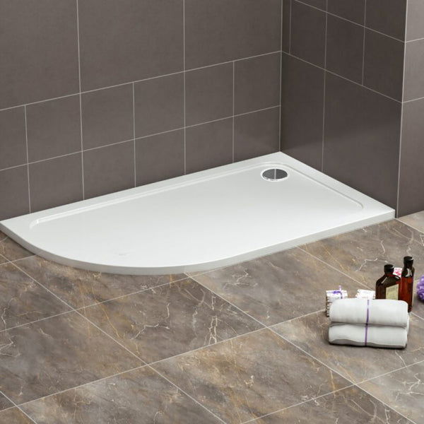 1200x800mm Left Offset Quad 30mm Low Profile Shower Tray - product image 2