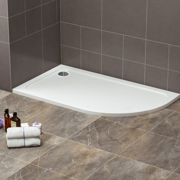 1200x800mm Right Offset Quad 30mm Low Profile Shower Tray