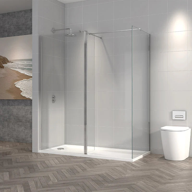TI8 Wetroom Panel - 700x1950mm w. Chrome Profile Kit