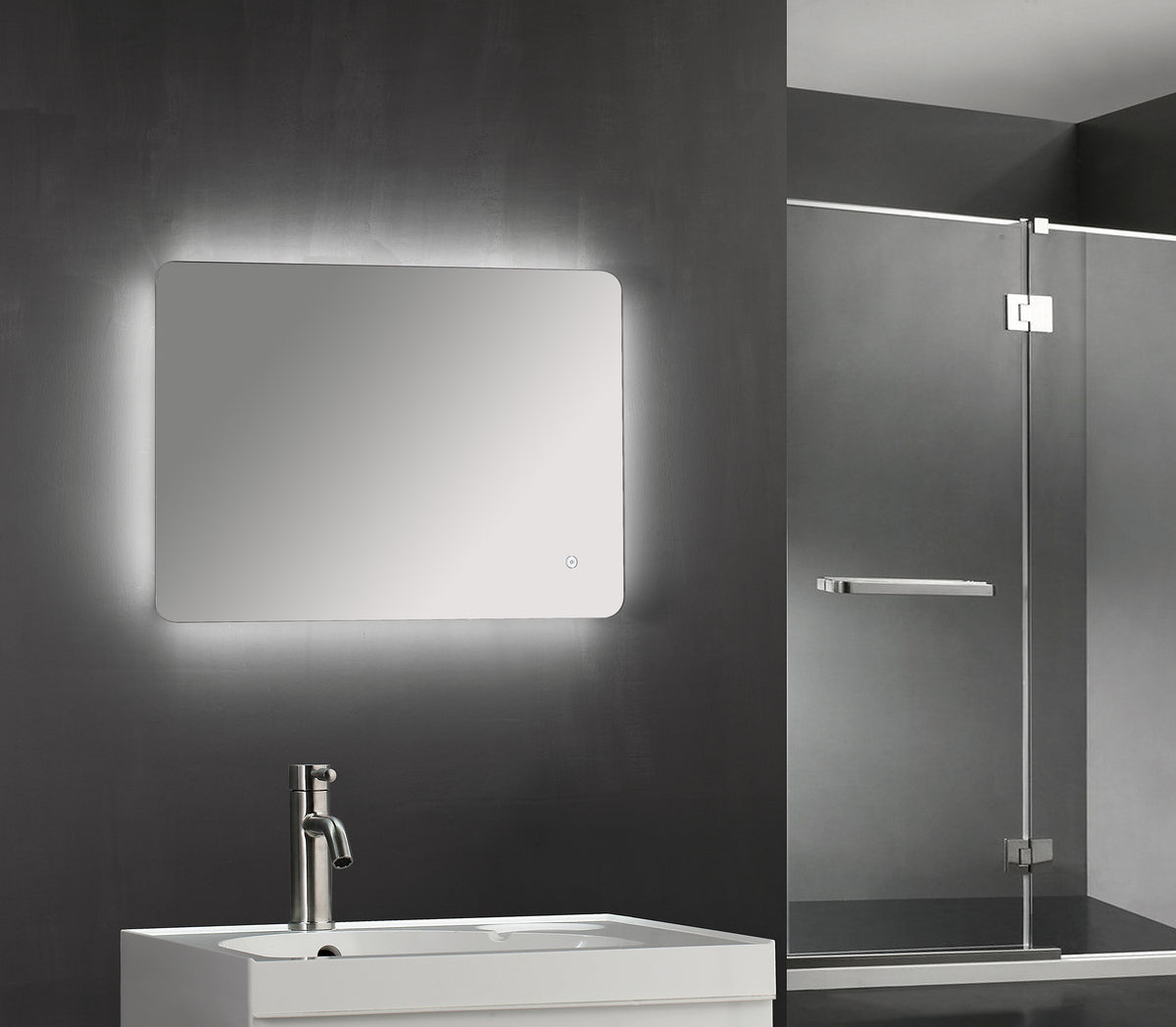 Bea Backlit LED Touch Mirror w. Demist - 500x700x45mm - product image 2