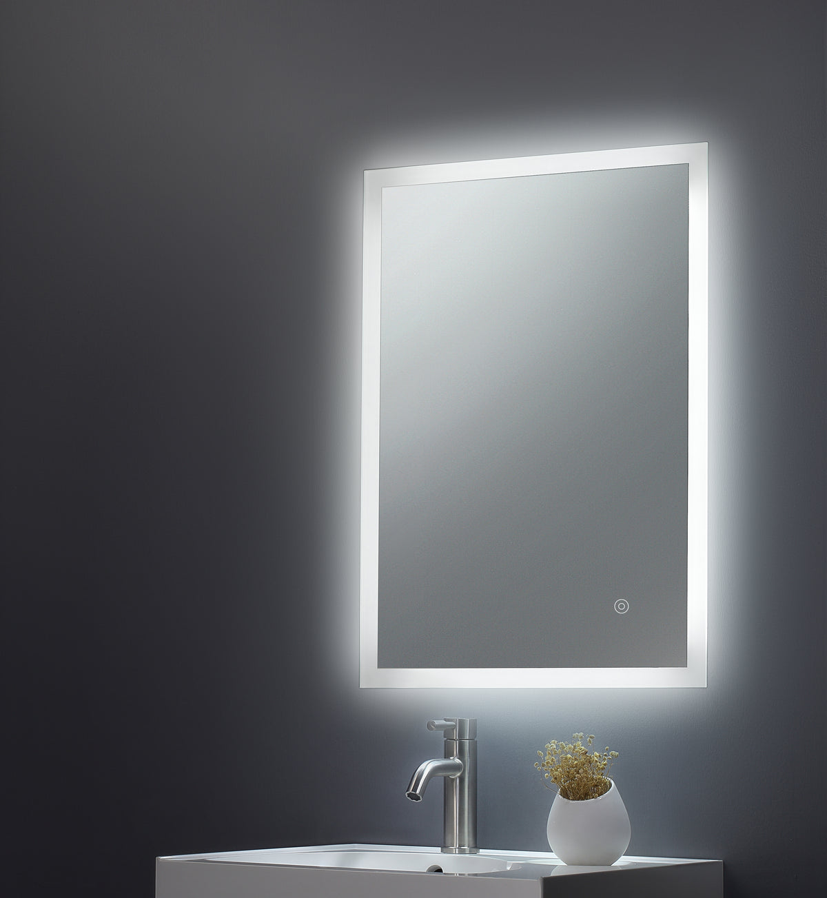 Noah LED Edge Touch Mirror w. Demist - 600x800x45mm - product image 2