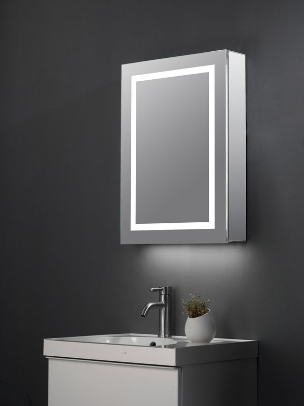 Jemima Single Door LED Mirror Cabinet, Bluetooth & Shaver Socket - 500x700mm - product image 3