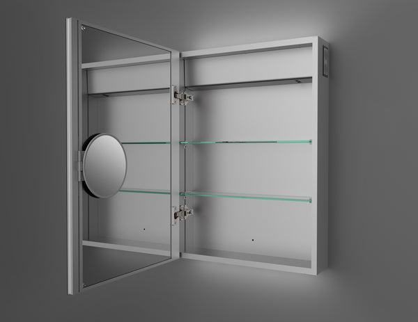 Jemima Single Door LED Mirror Cabinet, Bluetooth & Shaver Socket - 500x700mm - product image 2