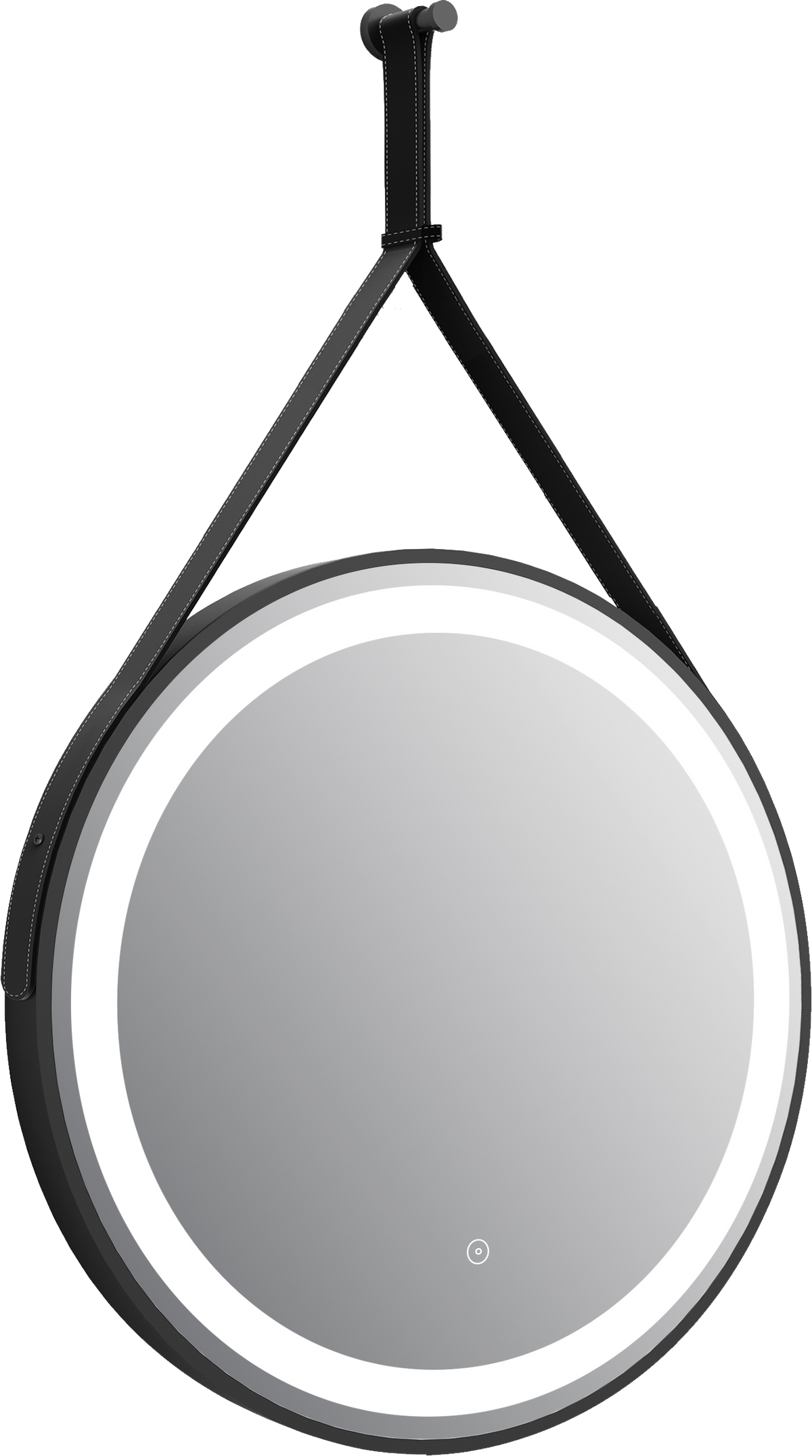 Delilah Black LED Round Touch Mirror w. Demist, Colour Change, Hook & Loop Hanging - 600mm - product image 3