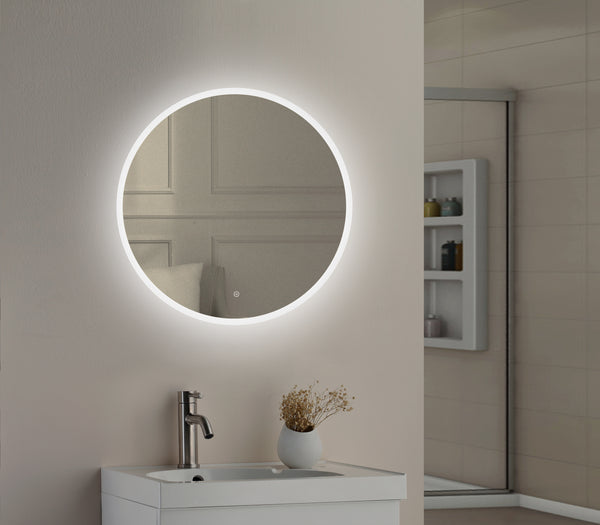 Lily Slimline LED Round Touch Mirror w. Demist & Colour Change - 500mm - product image 2
