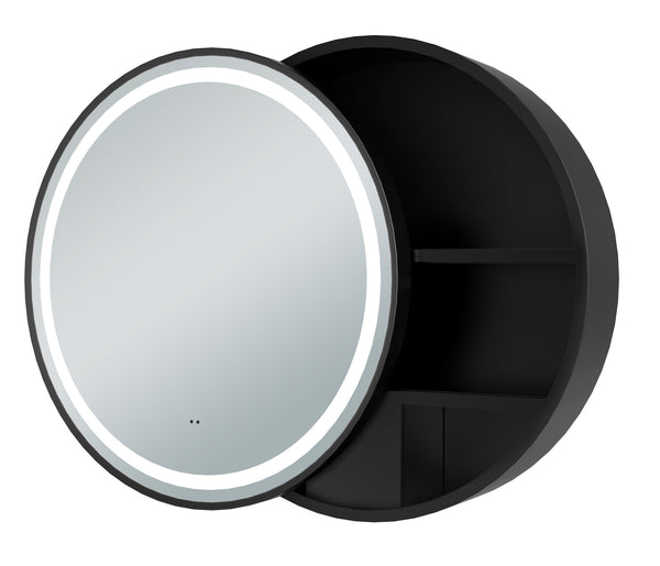 Monty Round Single Door LED Mirror Cabinet 600mm - product image 3