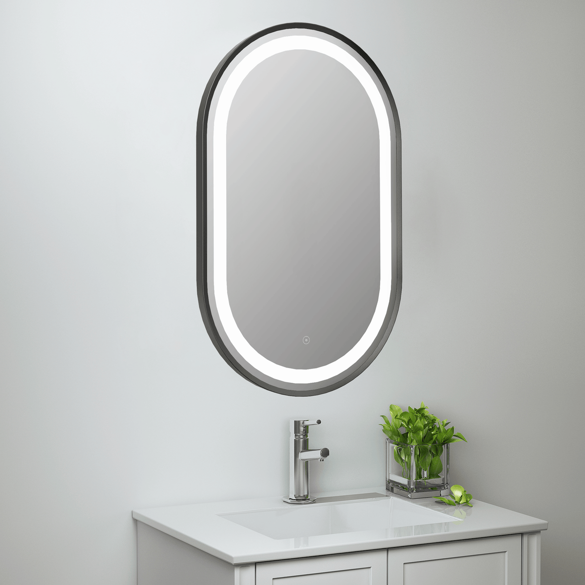 Martha Black LED Touch Mirror w. Demist - 500x800x40mm - product image 3