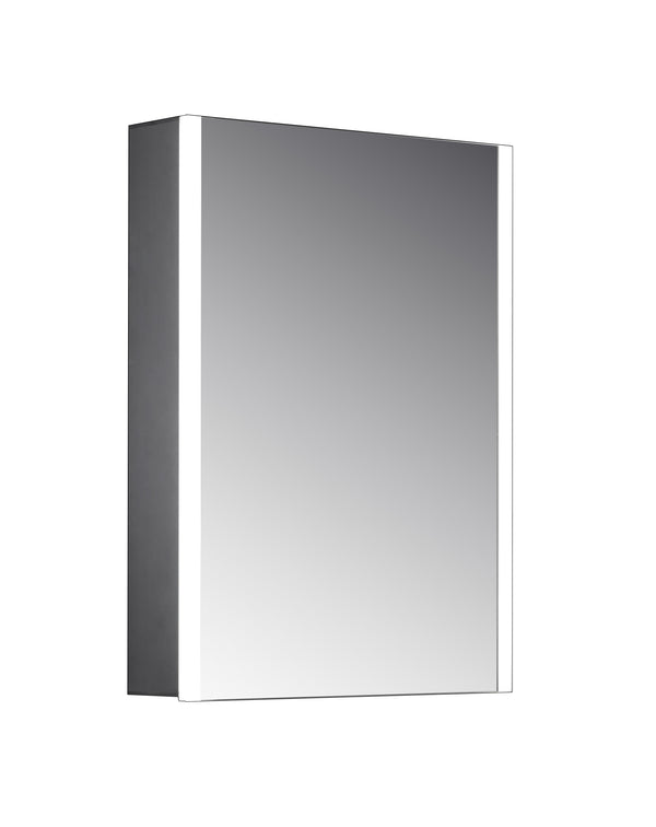 Eden Single Door Mirror Cabinet LED Side Strips w. Sensor Switch & Shave Socket - 500x700mm - product image 3