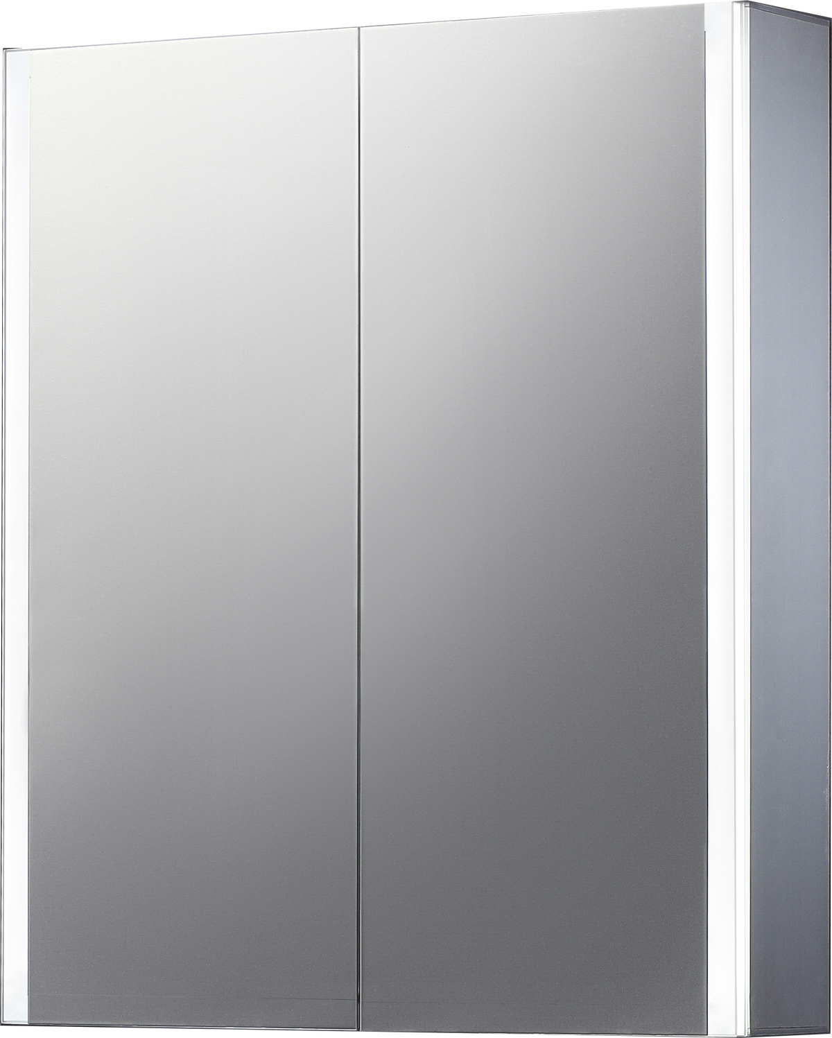 Beau Double Door Mirror CabinetLED Side Strips w. Sensor Switch & Shave Socket - 600x700mm - product image 2