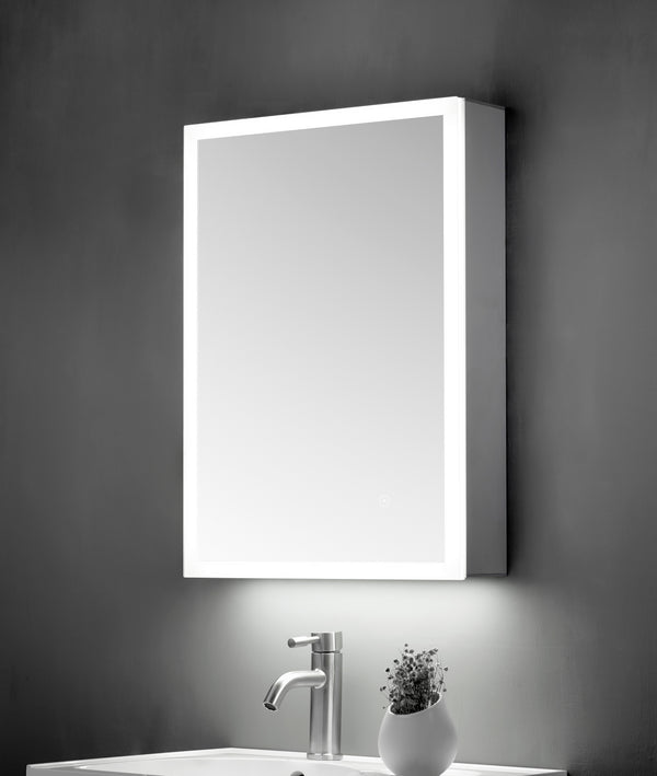 Ella Single Door Mirror Cabinet LED Surround w. Sensor Switch & Shave Socket - 500x700mm - product image 3