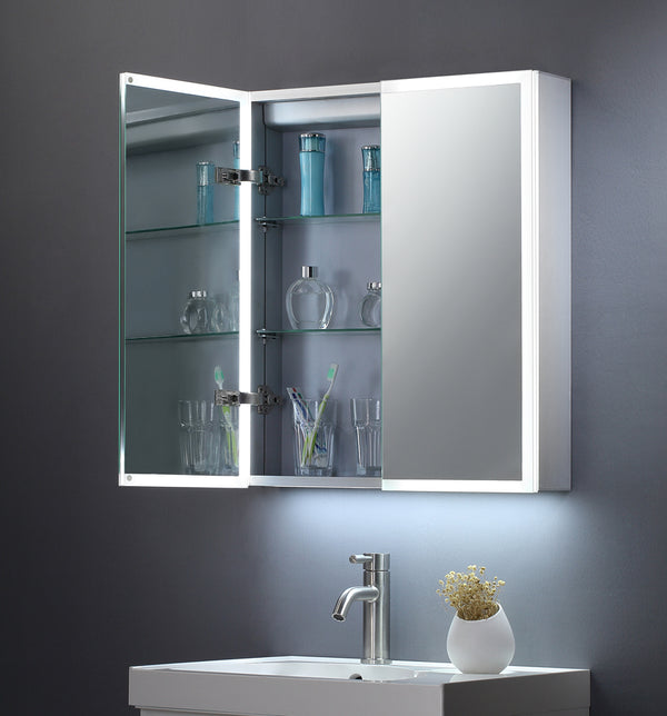 Bethany Double Door Mirror Cabinet LED Surround w. Sensor Switch & Shave Socket - 600x700mm - product image 3