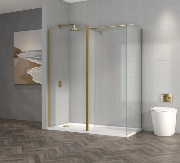 TI8 Fluted Wetroom Panel - 1200x1950mm w. B.Bronze Profile Kit
